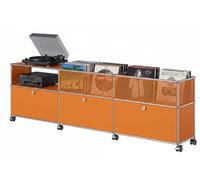 Buffet avec rangement pour vinyles USM Haller Pure Orange - USM LOOK BOOK 59_26