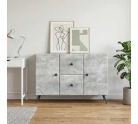 vidaXL Buffet Chêne artisanal 89×34,5×60 cm Bois d'ingénierie tiroir LED réglable