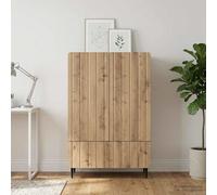 vidaXL Buffet Blanc brillant 66 x 34,5 x 97 cm Bois d'ingénierie, rangement spacieux