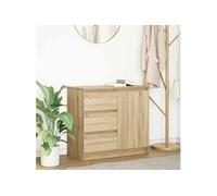 vidaXL Buffet avec tiroir 861573, Chêne sonoma, 71x35x65 cm, bois d'ingénierie
