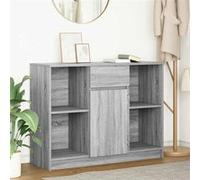vidaXL Buffet avec tiroir Sonoma Gris 101x35x76 cm bois d'ingénierie
