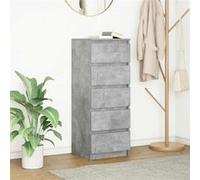 vidaXL Buffet avec tiroirs Gris béton 37,5x35x99 cm Bois d'ingénierie