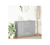 Buffet avec tiroirs sonoma gris 100,5x35x76cm bois d ingénierie