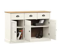 Buffet avec tiroirs VIGO - vidaXL - bois de pin massif - blanc - avec poignées - 113 x 40 x 75 cm 15anh36u