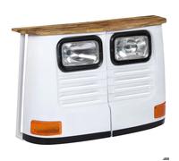 Buffet bahut armoire console meuble de rangement bois de manguier massif forme de camion blanc