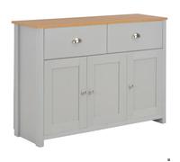 Buffet bahut armoire console meuble de rangement gris 112 cm 4402264