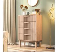 Buffet Bahut avec 4 tiroirs, Buffet Moderne en Bois, Armoire de Cuisine, Meuble d'Entrée, 100x35x80 cm, pour Salon, Salle à manger