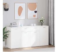 Buffet - Bahut/Commode couloir Blanc Magnifique Buffet Blanc 160x36x75cm - bois d'ingénierie CL5194108