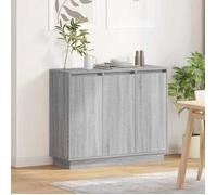 Buffet - Bahut/Commode couloir Gris Magnifique Buffet LED - pour Rangement - Gris Sonoma 90x32x75cm - bois d'ingénierie CL2494275