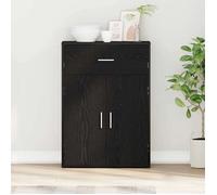 Buffet - Bahut/Commode couloir Noir Magnifique Buffet avec tiroir - pour Rangement - Chêne noir 60x30x84cm - bois d'ingénierie CL220