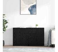 Buffet - Bahut/Commode couloir Noir Magnifique Buffets 2 pcs - Chêne noir 60x30x70cm - bois d'ingénierie CL2727532