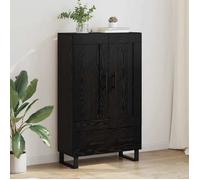 Buffet - Bahut/Commode couloir Noir Magnifique Haut Armoire Chêne noir 69,5x31x115cm - bois d'ingénierie CL2206060