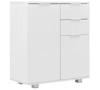 Buffet bahut commode - HELLOSHOP26 - 71 x 35 x 80 cm - 2 tiroirs - 2 portes - Finition brillante