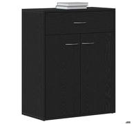 Buffet bahut/Commode MVS - multi-rangement - Meuble sur pied - avec tiroir Chêne noir 60x30x75cm Bois d'ingénierie &26_6670758