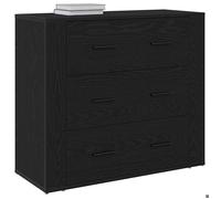 Buffet bahut/Commode MVS - multi-rangement - Meuble sur pied - avec tiroir Chêne noir 80x33x70cm Bois d'ingénierie &26_7957824