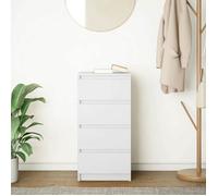 Buffet bahut/Commode MVS - multi-rangement - Meuble sur pied - blanc 37,5x35x76cm bois d'ingénierie &26_1422200