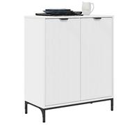 Buffet bahut/Commode MVS - multi-rangement - Meuble sur pied - Blanc 69,5x33x82cm Bois d'ingénierie &26_6377053