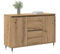 Buffet bahut/Commode MVS - multi-rangement - Meuble sur pied - Chêne artisanal 101,5x35x70cm Bois d'ingénierie &26_4700939