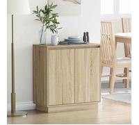 Buffet Vidaxl Avec Led En Chêne Sonoma - 71 X 34,5 X 75 Cm - Fabriqué En Bois D'ingénierie