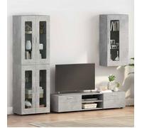 Buffet - bahut - enfilade Vidaxl Cabinet en Bois Gris béton 50 x 29 x 100 cm Bois d'ingénierie