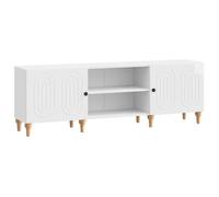 vidaXL Meuble TV Blanc brillant 150 x 31 x 50 cm Bois d'ingénierie