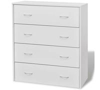 Buffet bahut - grand espace - avec 4 tiroirs 60x30,5x71 cm Blanc(93521) ZLH