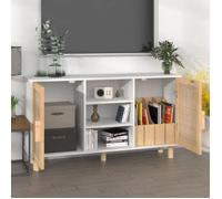 Buffet bahut - vidaXL - bois de pin massif - naturel - 2 portes et 5 compartiments - grand rangement - 105 x 30 x 60 cm 71yqi82k