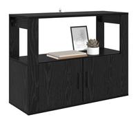 Buffet bahut - vidaXL - bois d'ingénierie - chêne noir - 2 portes - avec poignées - 80 x 30 x 60 cm 66csq64i