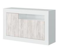 Buffet - BALTIK - Effet bois / Blanc - 3 portes
