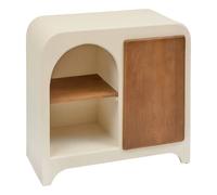 Buffet bas 1 porte et 4 niches en bois de manguier