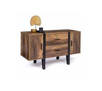 IDMarket Buffet AUSTRIA 2 portes et 2 tiroirs 105 cm moderne bois pied épingle