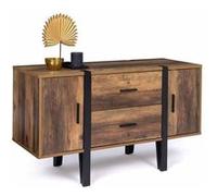 IDMarket Buffet AUSTRIA 2 portes et 2 tiroirs 105 cm moderne bois pied épingle