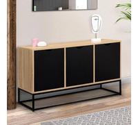 ID MARKET buffet 3 portes 113 cm Moderne noir