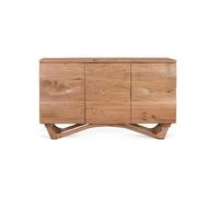 Buffet bas - Acacia - 140 cm - Design moderne - Bois massif - Marron