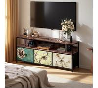 Buffet bas avec 3 tiroirs et LED intégrée, Métal, Style industriel, 108x29.8x57 cm, Meuble de rangement, Buffet de salon