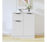vidaXL Buffet bas Blanc 60x30x70 cm Bois d'ingénierie 4 portes Style scandinave