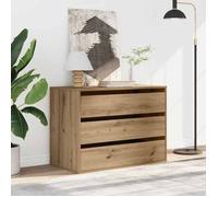Buffet bas Brun - Commode d'angle - avec stockage - chêne artisanal 80x41x58 cm bois d'ingénierie A14660