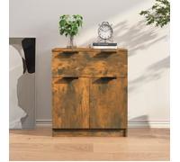 vidaXL – Buffet bas Chêne fumé – 60×30×70 cm – 2 portes – Bois d'ingénierie – Contemporain