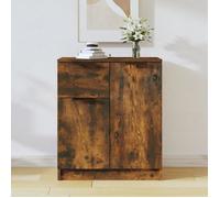 vidaXL Buffet bas Chêne fumé 60x30x70 cm 4 portes Bois d'ingénierie Style scandinave