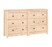 Buffet bas - CUQUE - CQ003 - Bois massif de pin - 140x35x80 cm - Grand espace de rangement