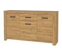 Buffet bas - Décor chêne vieilli - Classique - HAVANNA - L 161 cm
