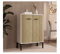 Buffet Bas - DESIGN AMEUBLEMENT - Lander L15 - 2 Portes - Mélamine - 60x84x30 cm