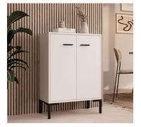 Buffet Bas - DESIGN AMEUBLEMENT - Lander L15 - 2 portes - Mélamine - Blanc