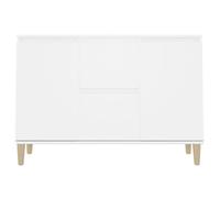 Buffet bas - DILWE - Blanc - 2 portes - 1 tiroir - Style scandinave-moderne