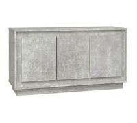 Buffet bas - DILWE - Modèle gris béton - 102x35x55 cm - Bois d'ingénierie - 2 portes