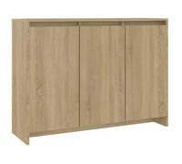 Buffet bas - DUOKON - Chêne sonoma - 3 portes - 102x33x75 cm - Meuble contemporain