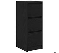 Buffet bas en chêne noir - vidaxl - 29,5x34x76 cm - Bois d'ingénierie - 3 tiroirs - Capacité totale 60 kg