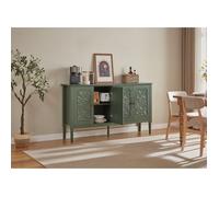 Buffet bas EVRYAE 160 x 40 x 89 cm, 4 portes, rangement salle à manger, panneaux de particules/MDF, vert