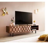 Buffet bas Fevo 160 cm acacia marron 2 portes Pied-L