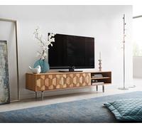 Buffet bas Fevo 160 cm acacia nature 2 portes Pied-L
